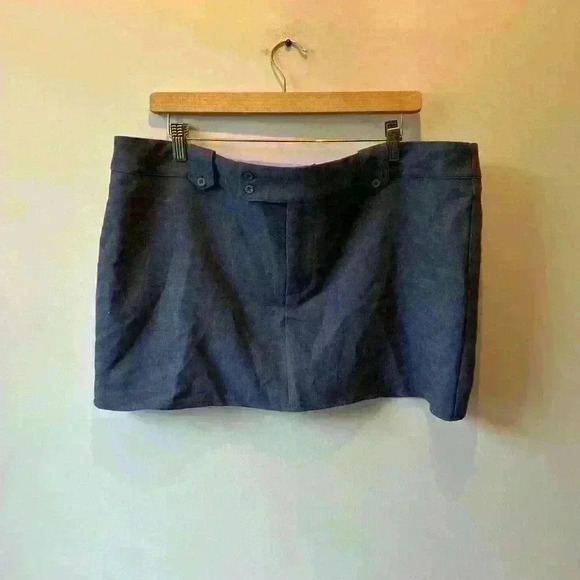 NWT Pretty Little Thing Shape  Blue Woven Micro Mini Skirt - Picture 3 of 10